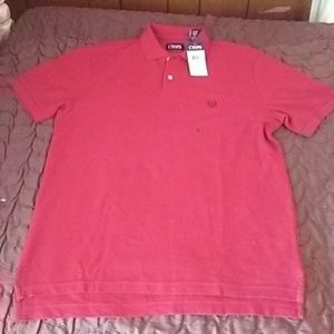 NWT CHAPS red polo shirt M